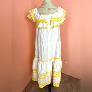 Lisa Marie Sun dress with yellow ric-rac. Whimsical and fun
